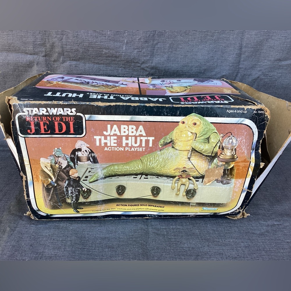 1983 Vintage Kenner Star Wars Jabba the Hutt Action Playset w/ Box some sealed